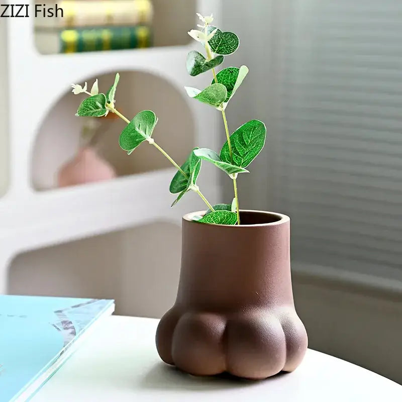 Cat Paw Ceramic Vase Set