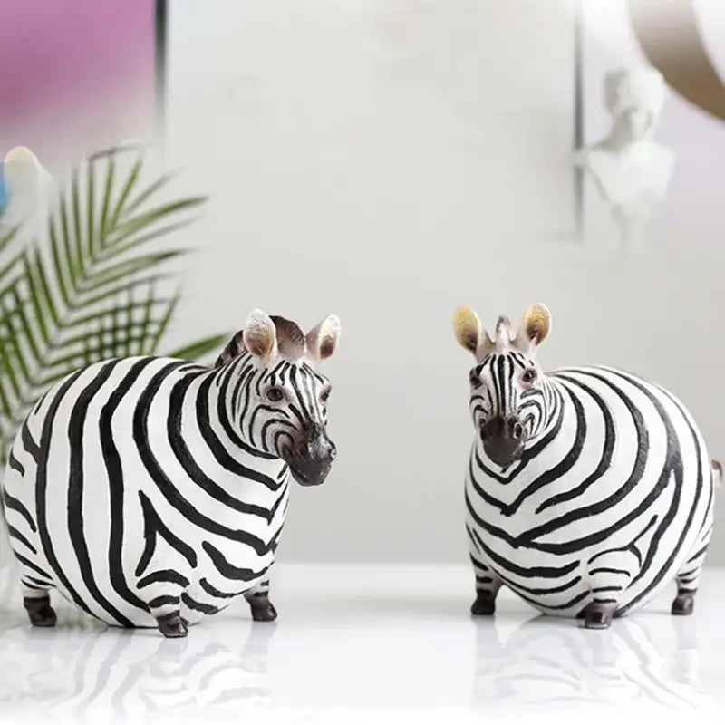 Zebra Resin Figurine Set
