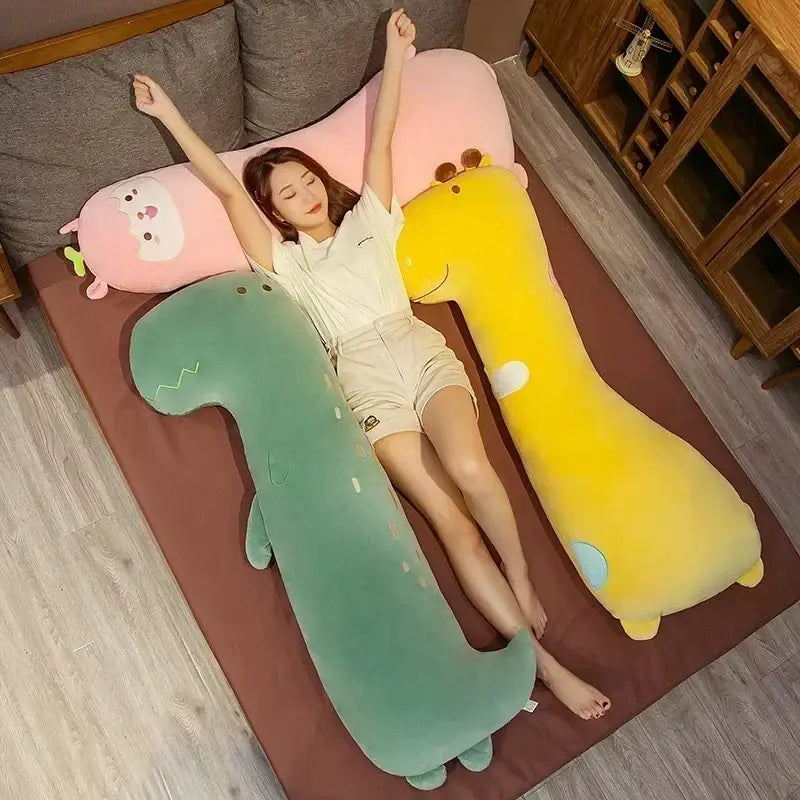 Green Dinosaur Body Pillow