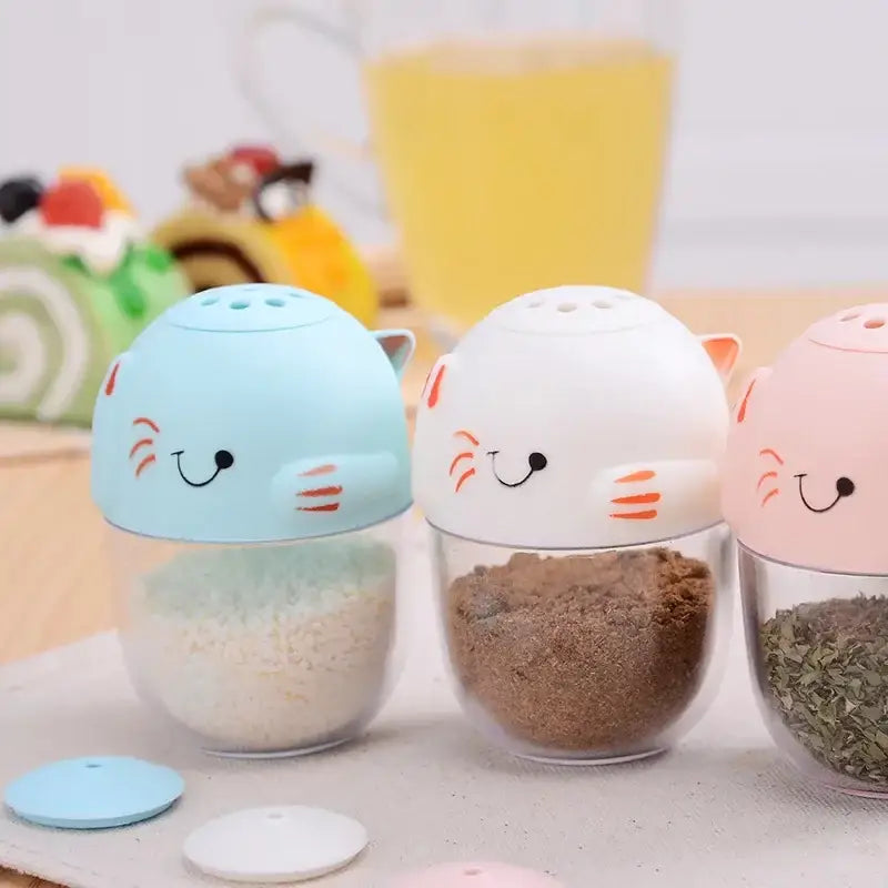 Orange Cat Spice Jars