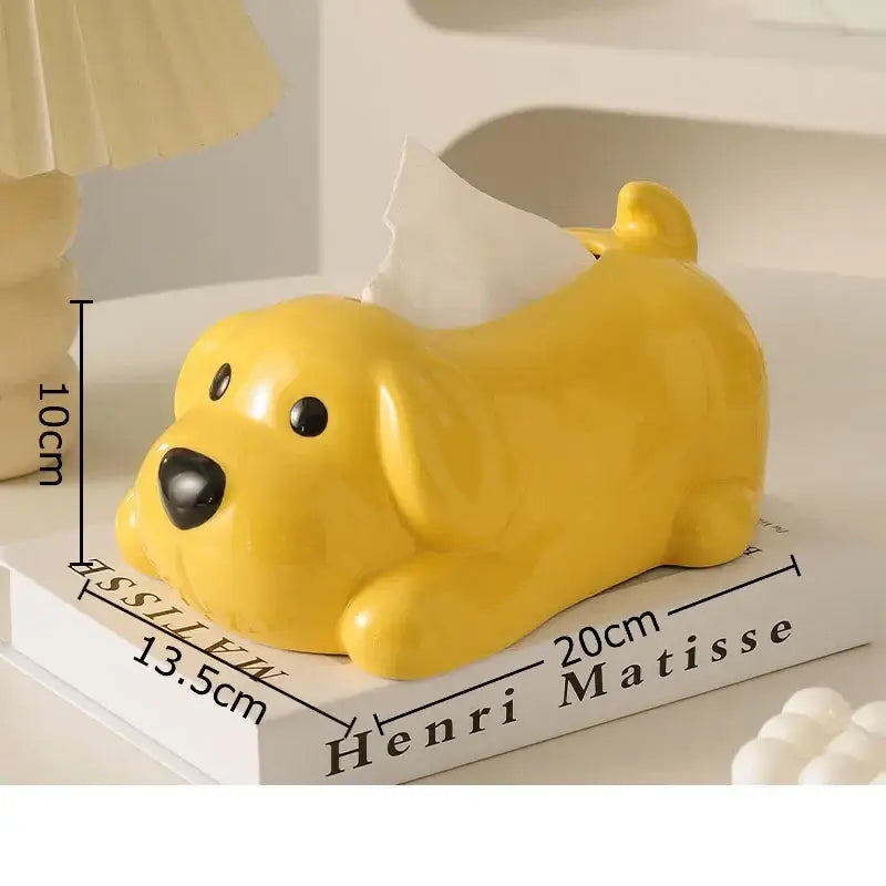 White Poodle Tissue Box