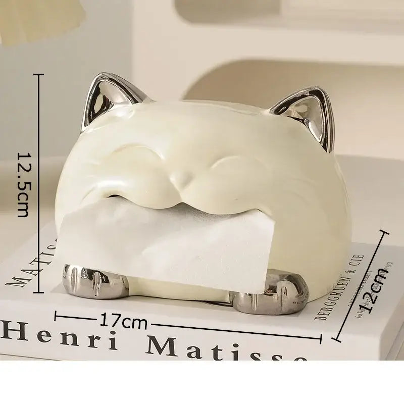 White Poodle Tissue Box