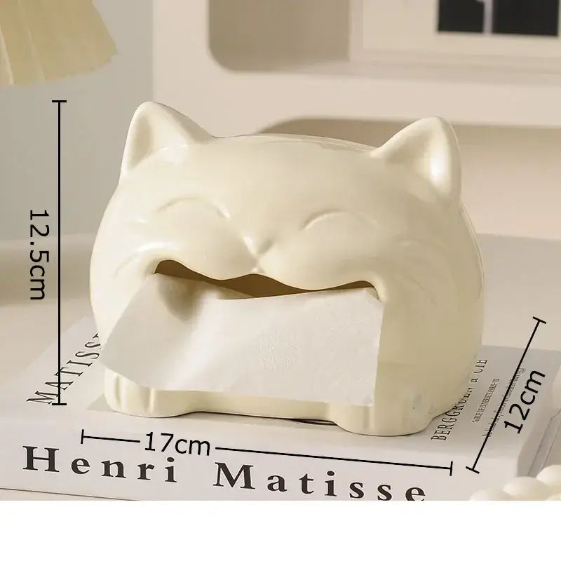 White Poodle Tissue Box