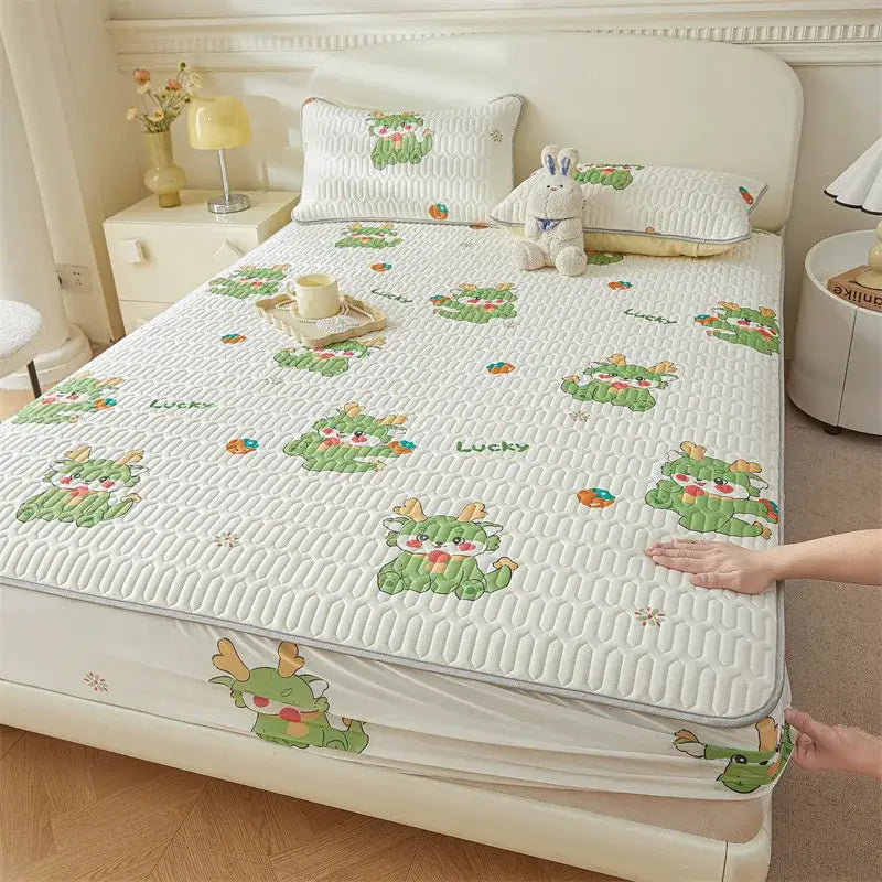 White Floral Fitted Sheet