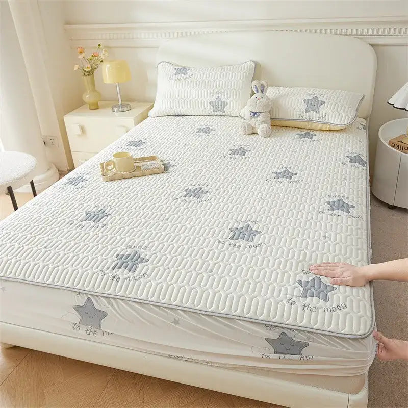White Floral Fitted Sheet
