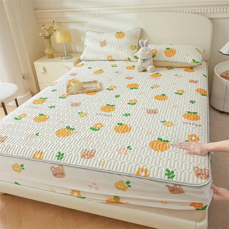 White Floral Fitted Sheet