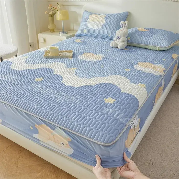 White Floral Fitted Sheet