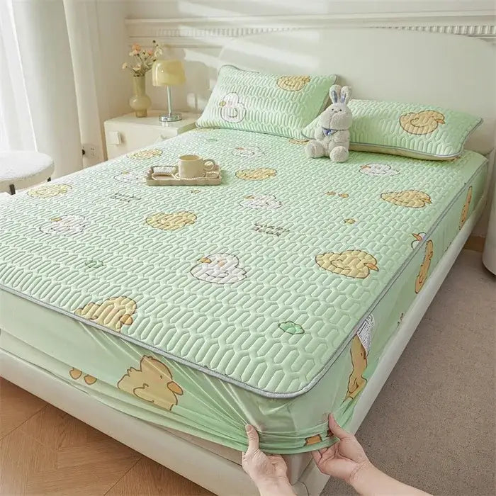 White Floral Fitted Sheet