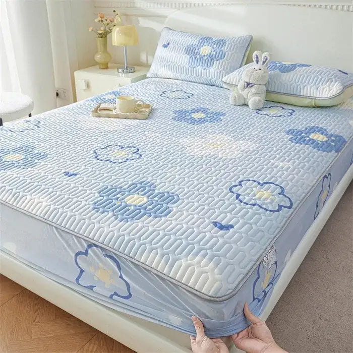 White Floral Fitted Sheet