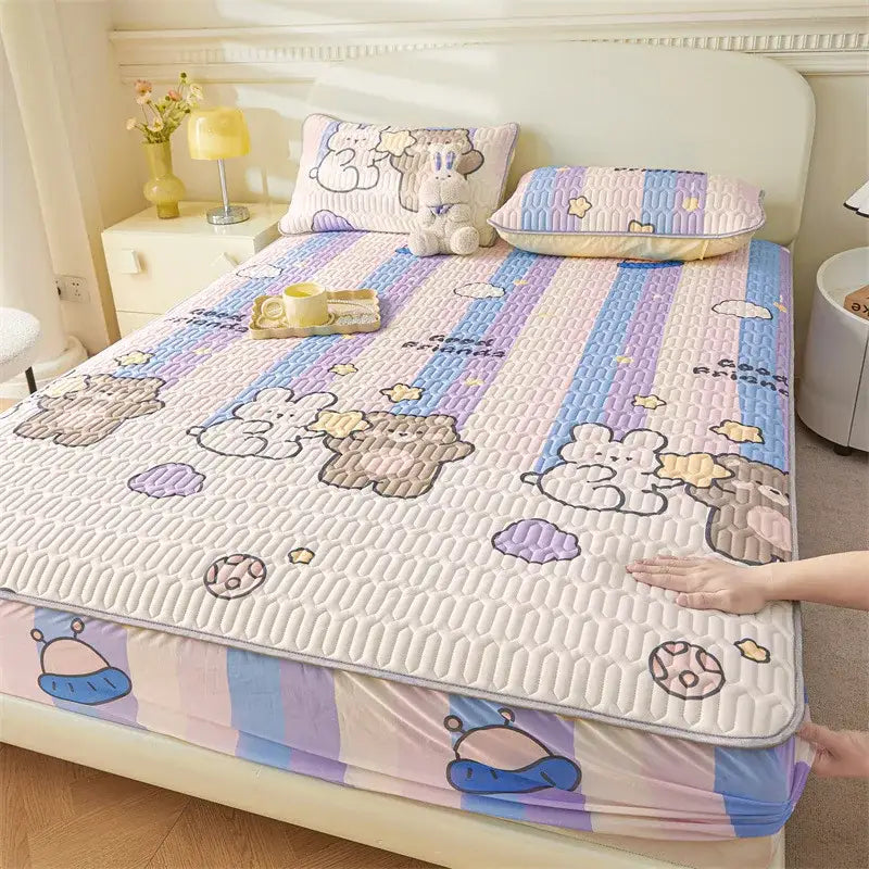 White Floral Fitted Sheet