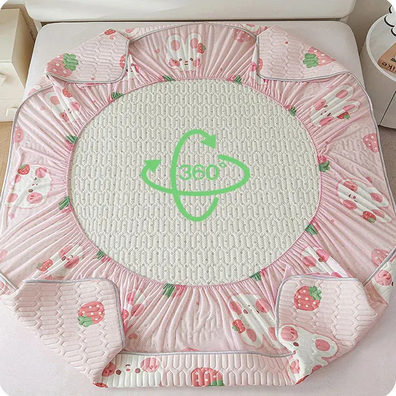 White Floral Fitted Sheet