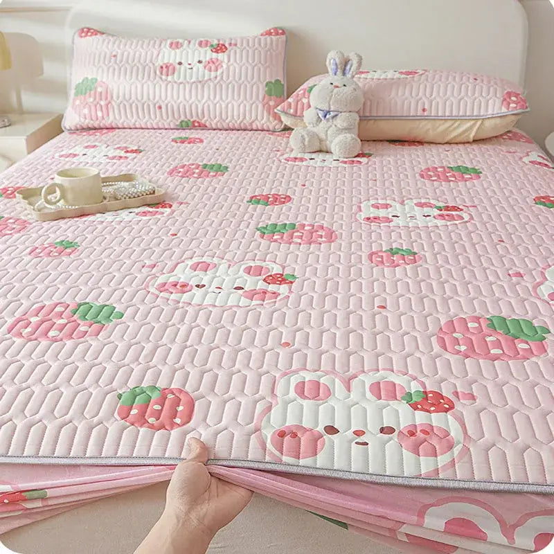 White Floral Fitted Sheet