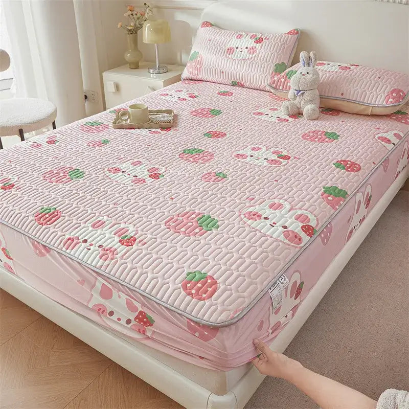 White Floral Fitted Sheet