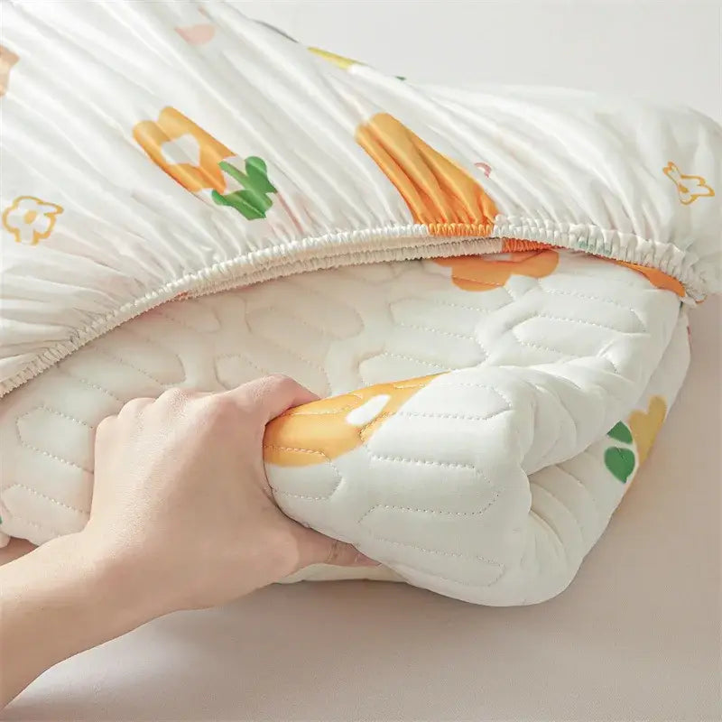 White Floral Fitted Sheet