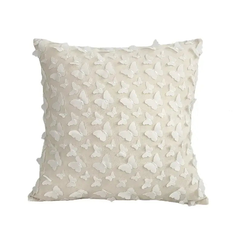Blue White Embroidered Cushion