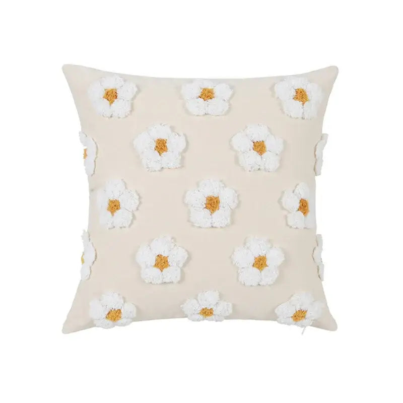 Blue White Embroidered Cushion