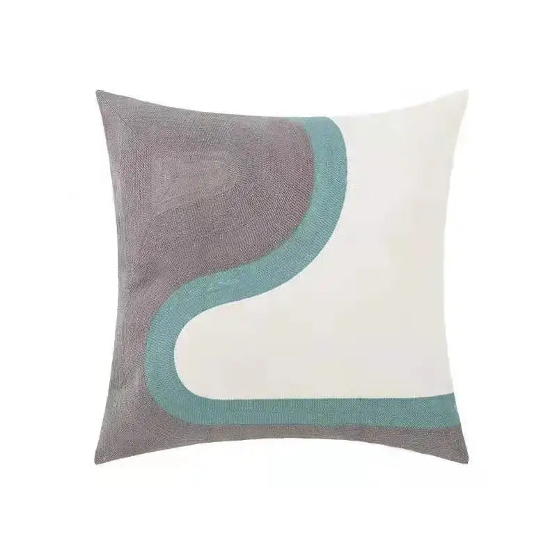Beige Velvet Floral Pillow Cover
