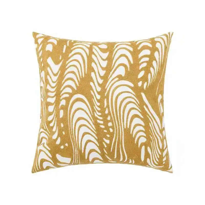 Beige Velvet Floral Pillow Cover