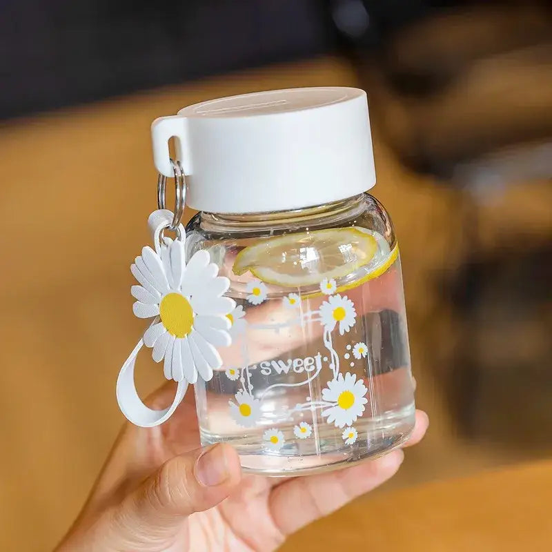 Yellow Glass Water Bottle