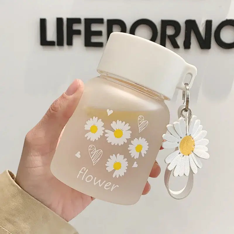 Yellow Glass Water Bottle