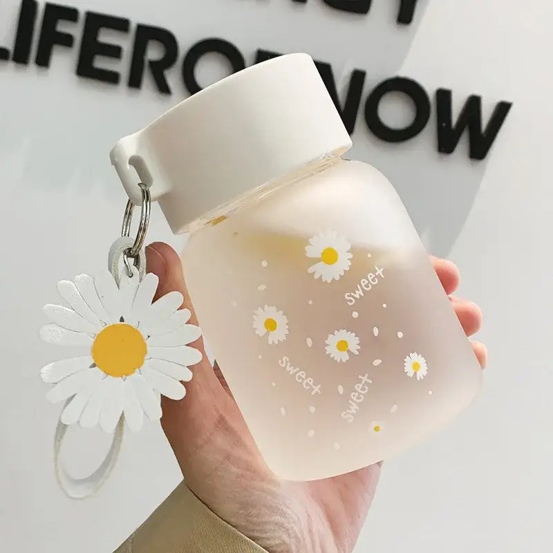 Yellow Glass Water Bottle