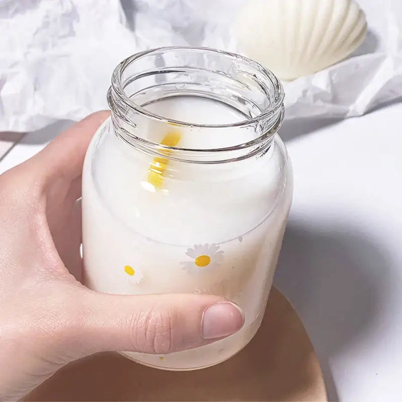 Yellow Glass Water Bottle