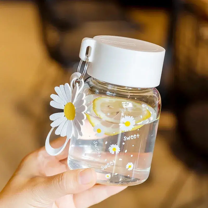 Yellow Glass Water Bottle