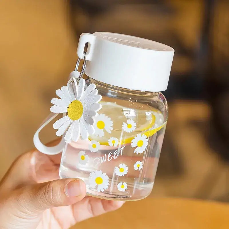 Yellow Glass Water Bottle
