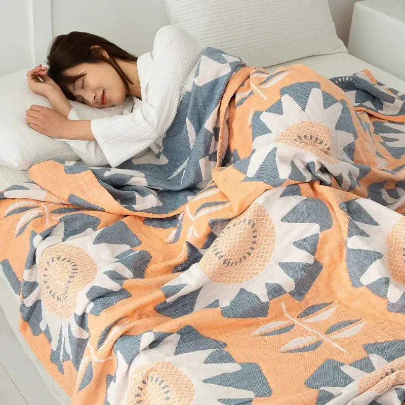 Light Blue Cotton Blanket
