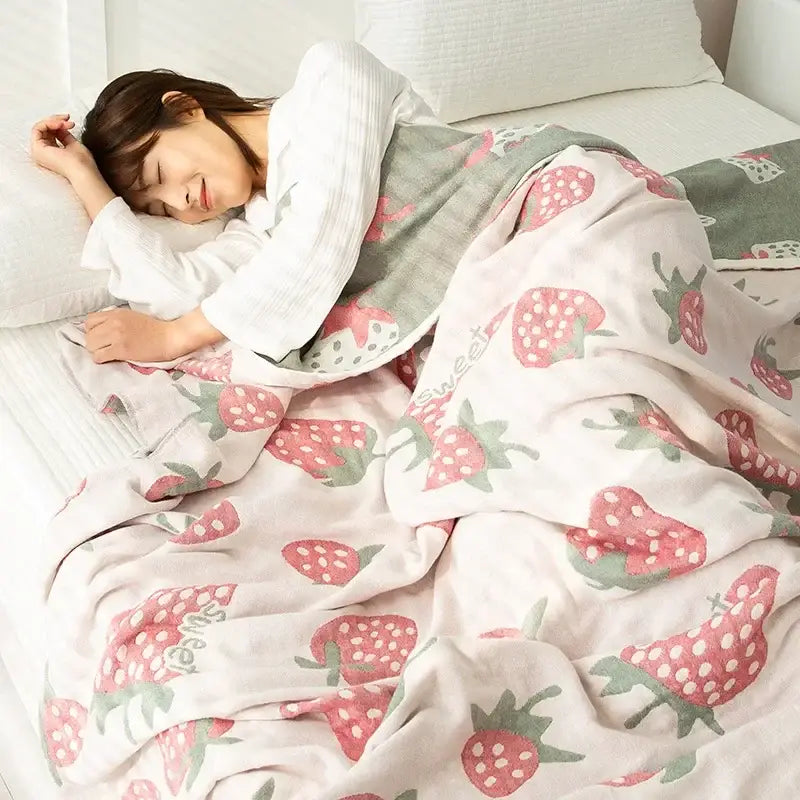 Light Blue Cotton Blanket