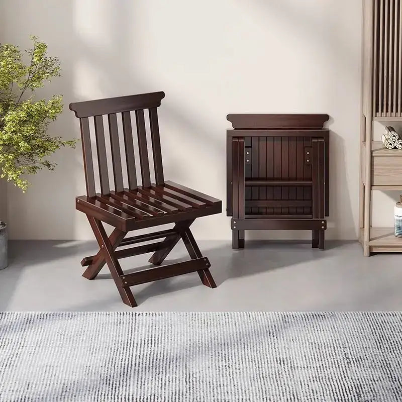 Bamboo Folding Low Stool