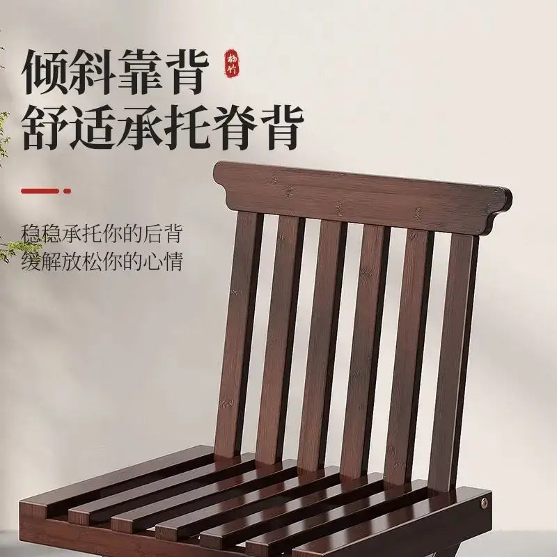 Bamboo Folding Low Stool