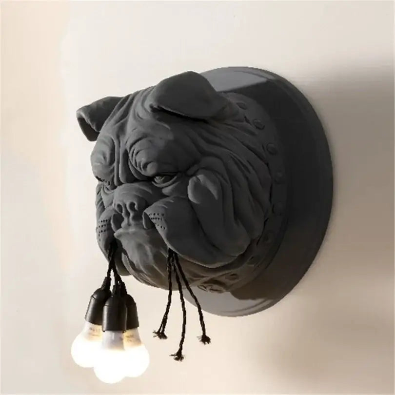 Bulldog Wall Lamp Gray