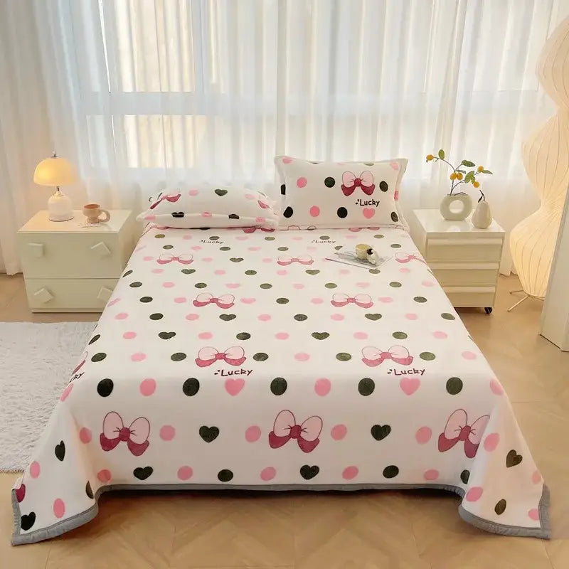 Cartoon Print Flannel Cover