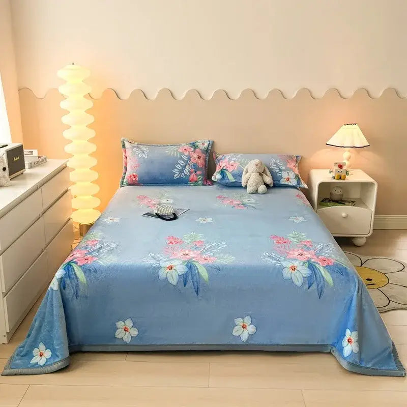 Cartoon Print Flannel Cover