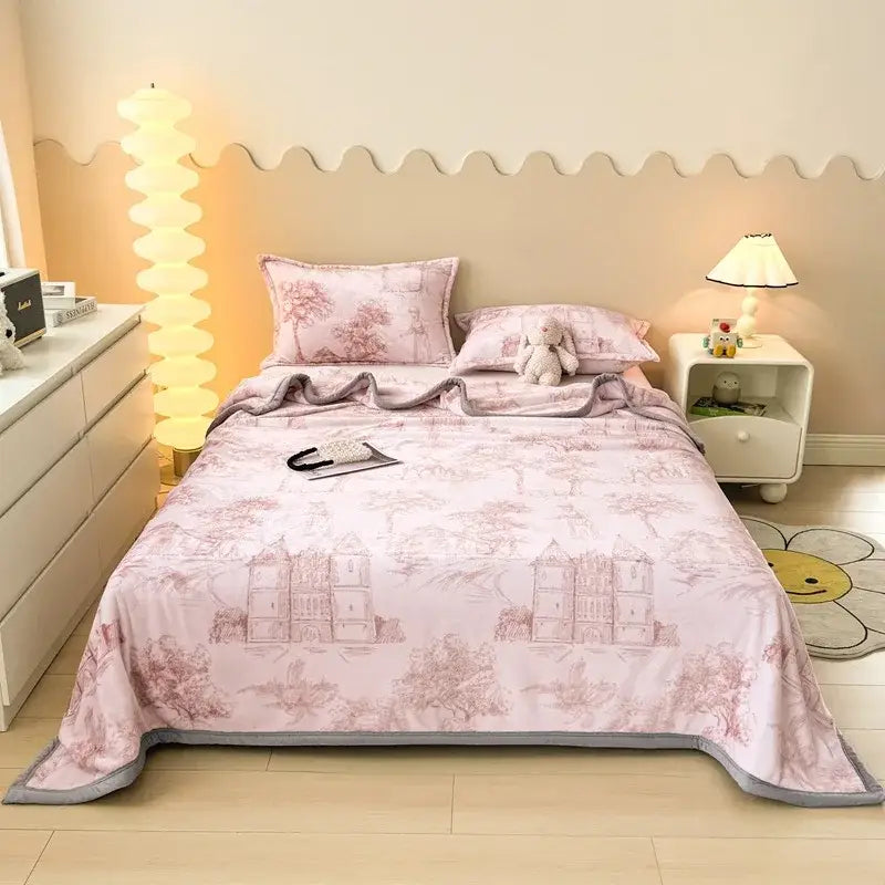 Cartoon Print Flannel Cover