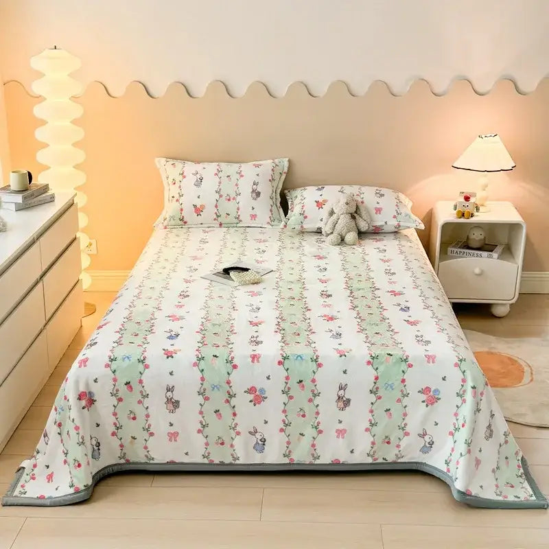 Cartoon Print Flannel Cover