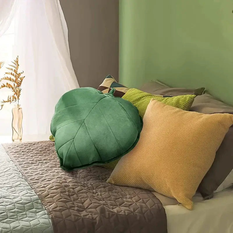 Leaf Plush Throw Pillow