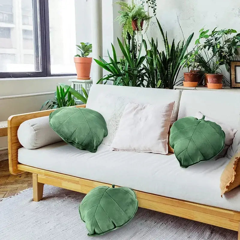 Leaf Plush Throw Pillow