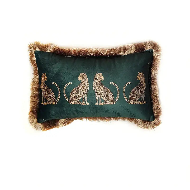 Velvet Leopard Cushion Cover
