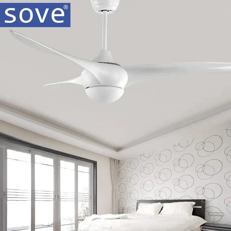 Brown Wood Contemporary LED Ceiling Fan