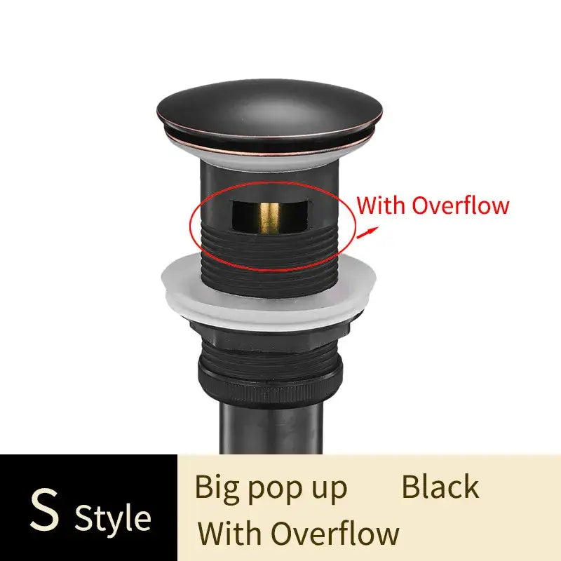 Gold Brass Pop-Up Drain