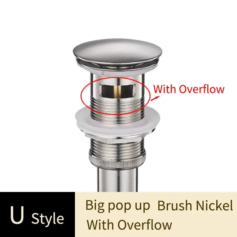 Gold Brass Pop-Up Drain