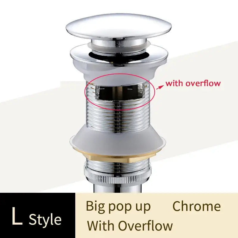 Gold Brass Pop-Up Drain
