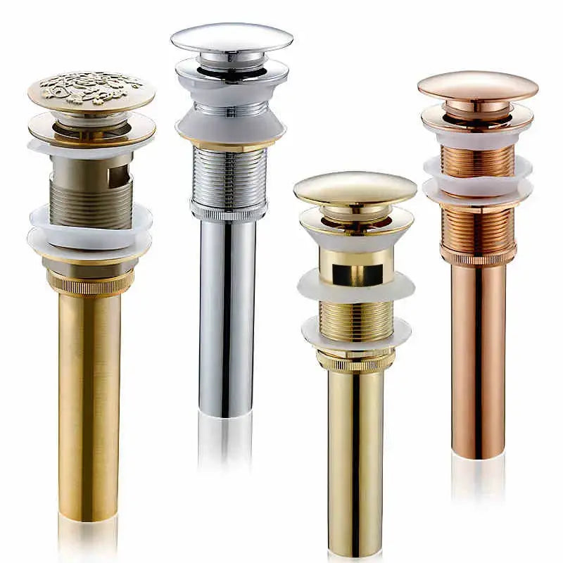 Gold Brass Pop-Up Drain