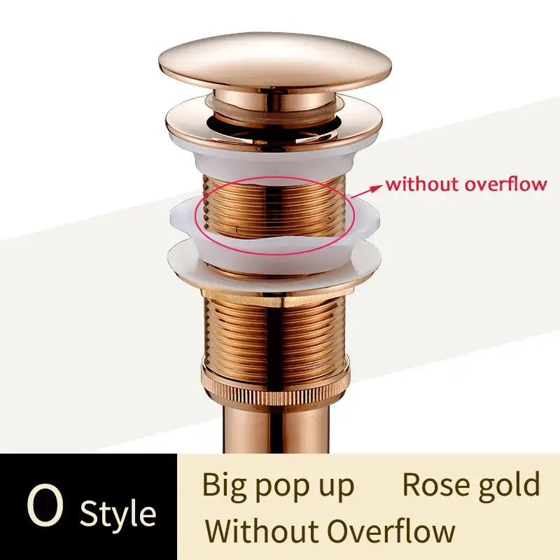 Gold Brass Pop-Up Drain