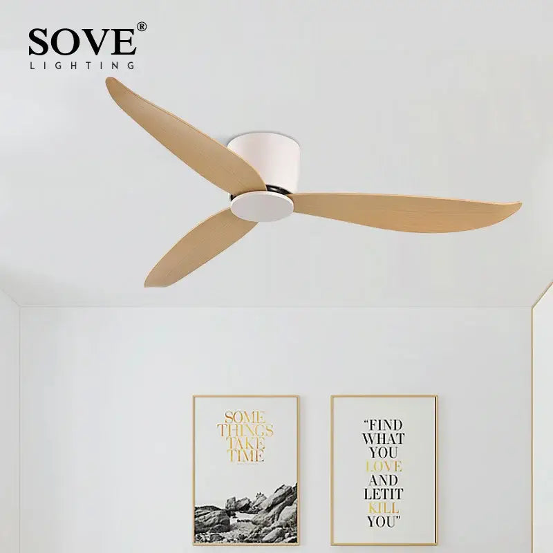 White Wood Ceiling Fan