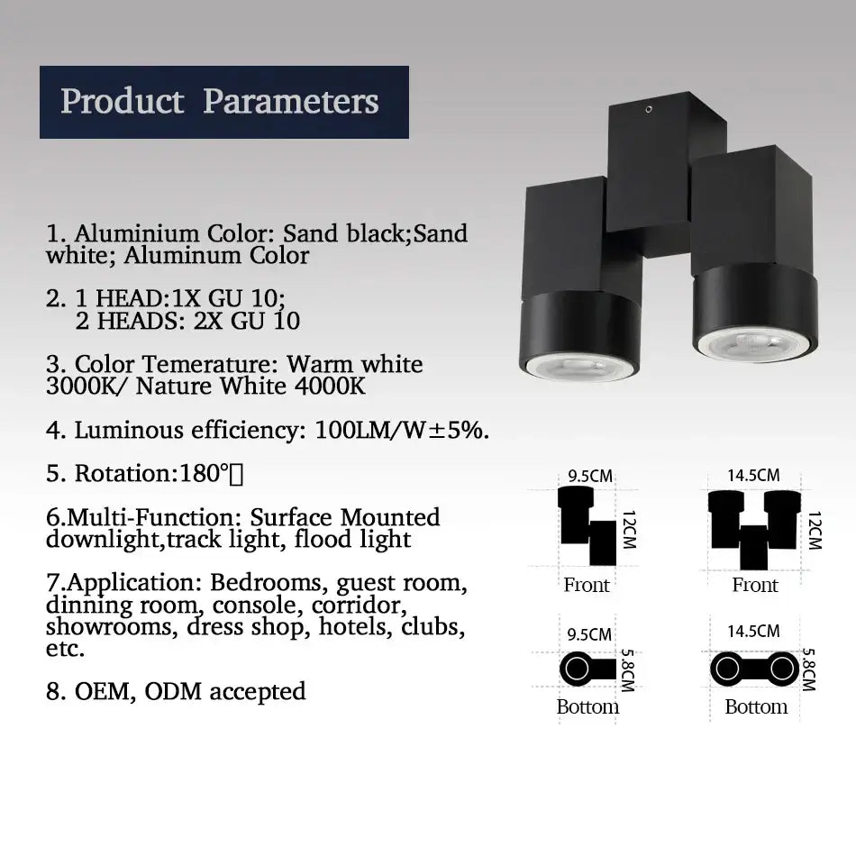 White Surface Mount Downlight