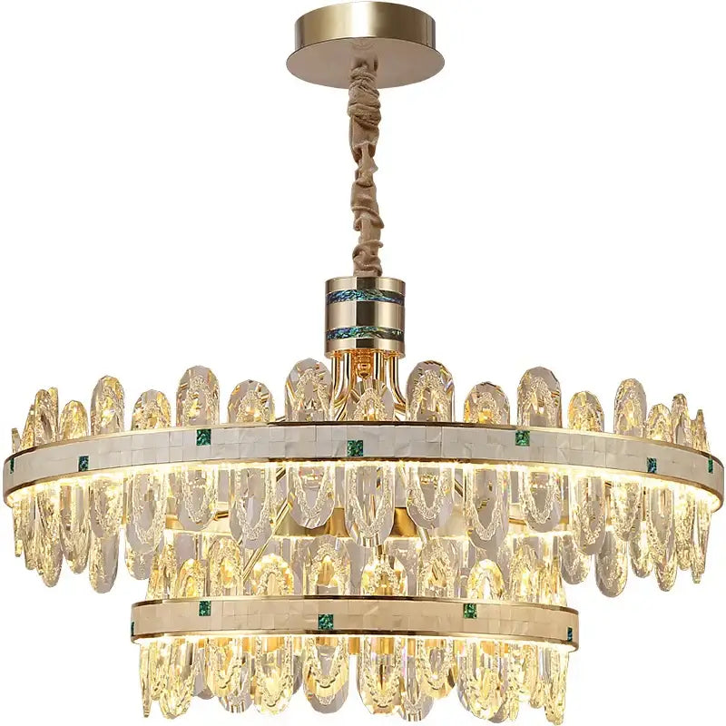 Green Crystal Villa Chandelier