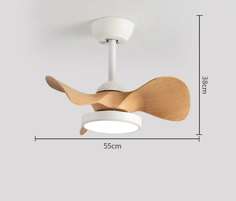 White Wood Blade Fan